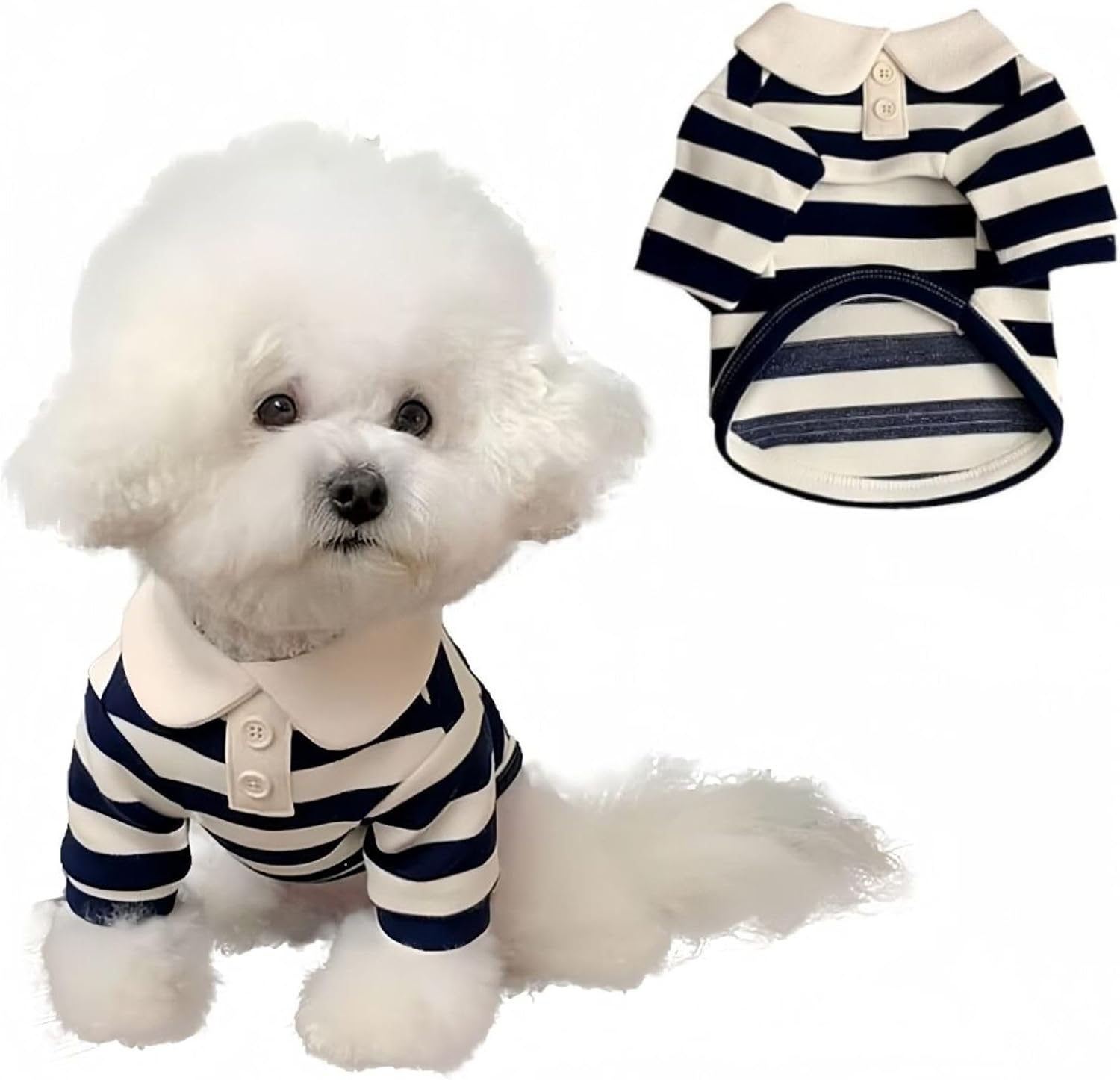 Tailcloset Pet Polo Shirt for Small Medium Dogs Cats Blue S 3-5lbs