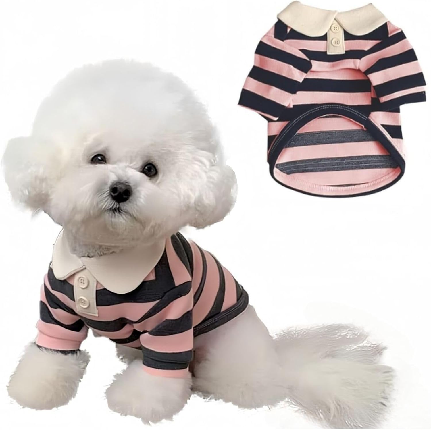 Tailcloset Pet Polo Shirt for Small Medium Dogs Cats Blue S 3-5lbs