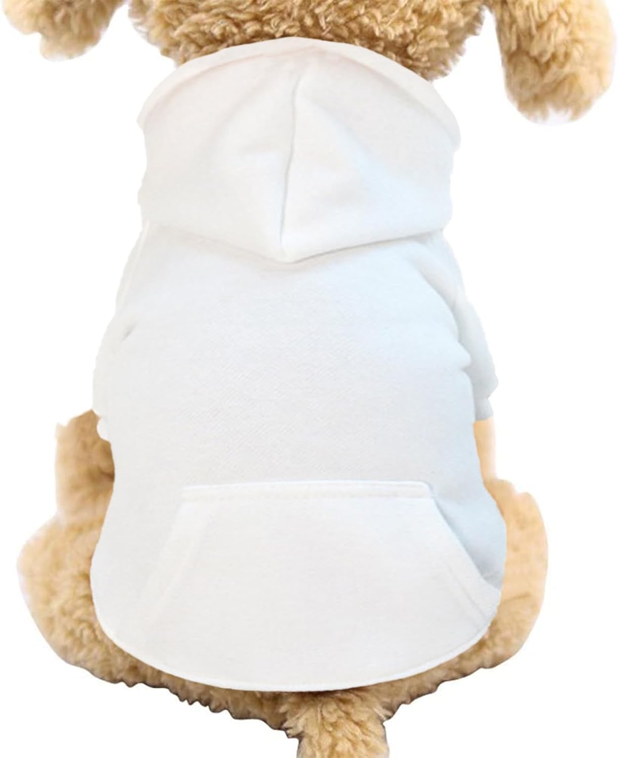 Tailcloset Fleece Dog Hoodie with Pocket Winter Warm Coat Small Dogs Cats Coffee XXS