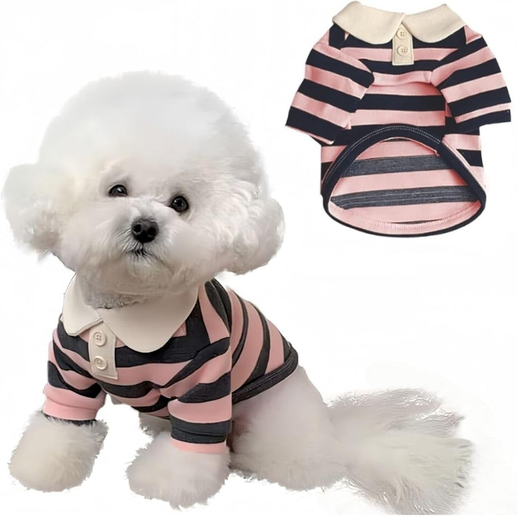 Tailcloset Pet Polo Shirt for Small Medium Dogs Cats Blue S 3-5lbs