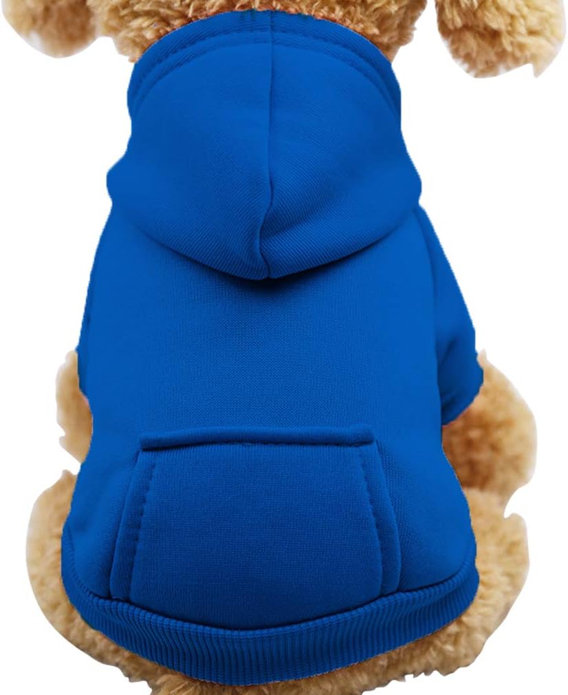 Tailcloset Fleece Dog Hoodie with Pocket Winter Warm Coat Small Dogs Cats Coffee XXS