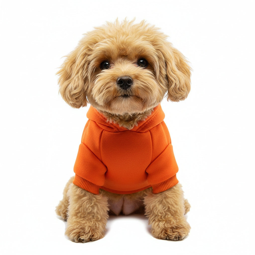 Tailcloset Fleece Dog Hoodie with Pocket Winter Warm Coat Small Dogs Cats Coffee XXS