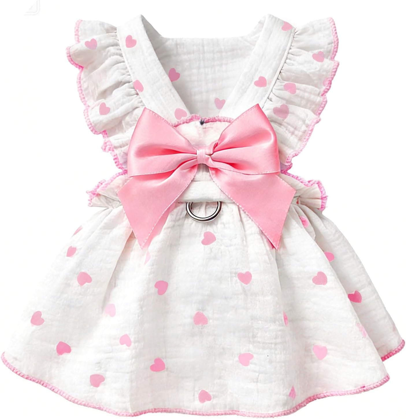 Tailcloset Strawberry Print Bow Dress Cotton Pet Dress Small Dogs Cats Female XS