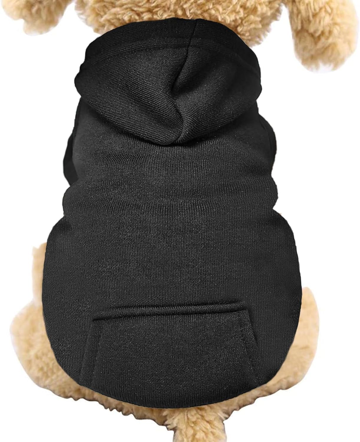 Tailcloset Fleece Dog Hoodie with Pocket Winter Warm Coat Small Dogs Cats Coffee XXS