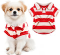 Tailcloset Pet Striped Collar Polo Shirt Button Up Small Medium Dogs Cats Green M