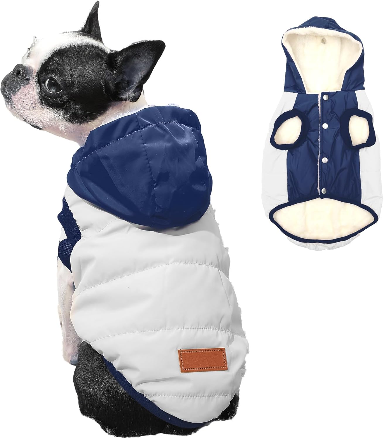 Tailcloset Fleece Lined Warm Dog Hoodie Winter Jacket Small Dogs Red XS