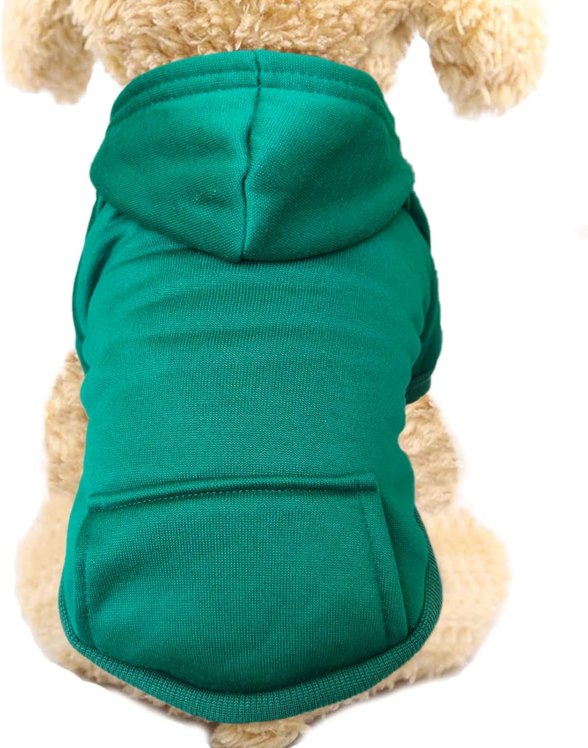 Tailcloset Fleece Dog Hoodie with Pocket Winter Warm Coat Small Dogs Cats Coffee XXS