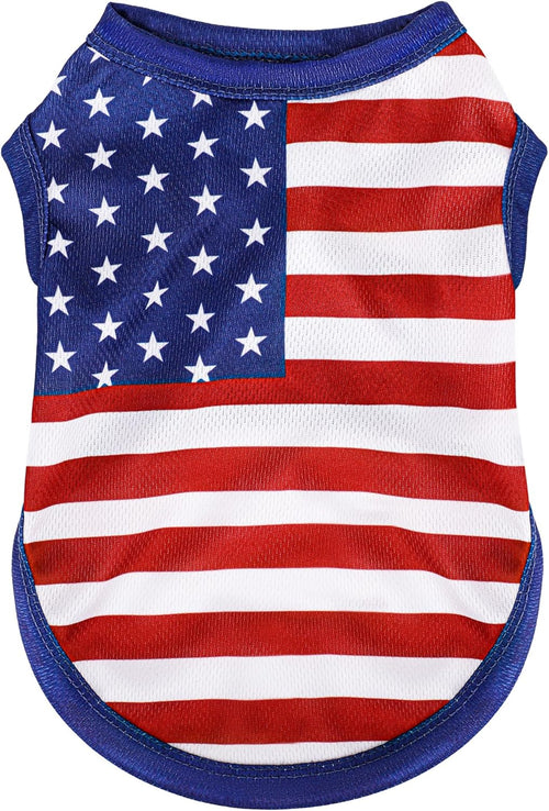 Tailcloset American Flag Dog Vest Shirt Tank Top Independence Day Blue M