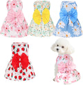 Tailcloset 4pcs Pet Summer Dress Skirt for Small Dogs Cats