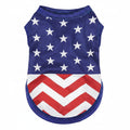 Tailcloset American Flag Dog Vest Shirt Tank Top Independence Day Blue M