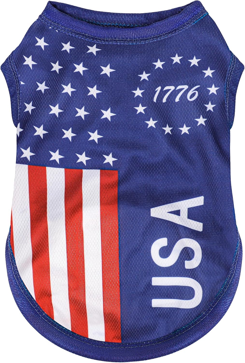 Tailcloset American Flag Dog Vest Shirt Tank Top Independence Day Blue M